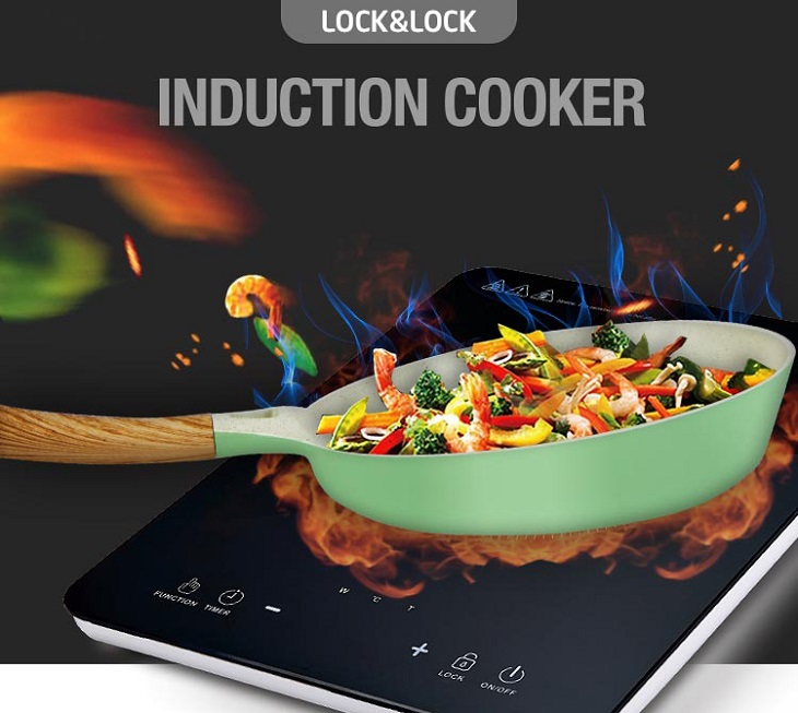 Bếp hồng ngoại Lock&Lock có công suất làm nóng đến 2000W, giúp tối ưu khả năng nấu nướng