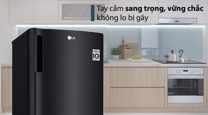 Tủ đông LG Inverter 165 lít GN-F304WB có kiểu dáng sang trọng với tay cầm dạng âm vào bên trong tủ