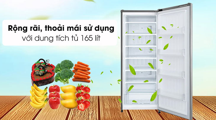 Tủ đông LG Inverter 165 lít GN-F304WB sở hữu dung tích lên đến 165 lít