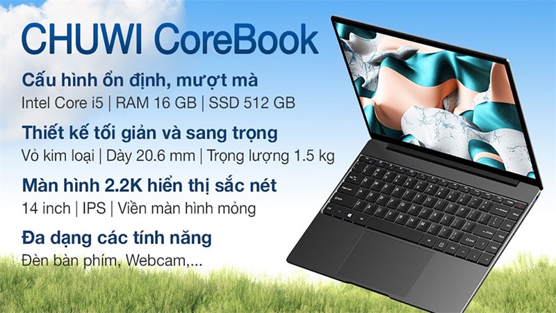 Laptop CHUWI CoreBook X i5 8259U/16GB/512GB
