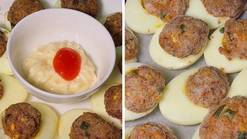 How to make chicken eggs stuffed with pate fragrant, easy to make, eat very well