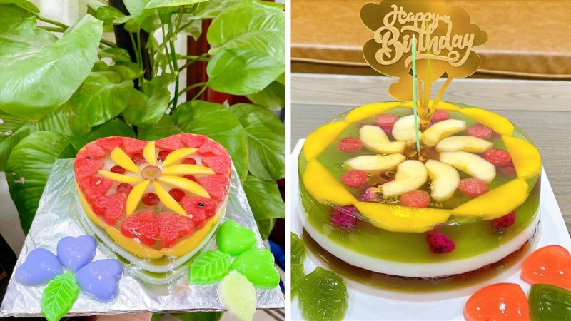 Beautiful Fruit Jelly Cheesecake Recipe – Vanilla Sponge Cake | fruit |  jelly | cheesecake | Taste Life