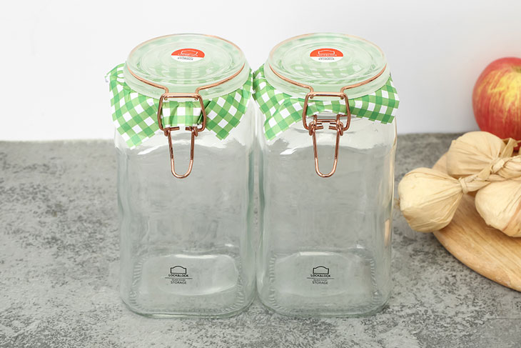 Bộ 2 hũ thủy tinh 1.4 lít Lock&Lock LLG517S01 có kiểu dáng hình trụ nhỏ gọn Bộ 2 hũ thủy tinh 1.4 lít Lock&Lock LLG517S01 có kiểu dáng hình trụ nhỏ gọn