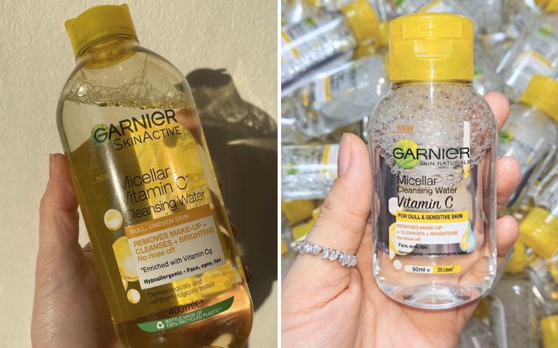 Tẩy trang Garnier sáng da vitamin C có size mini cho bạn dùng thử