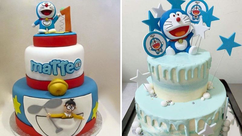Bánh sinh nhật Doraemon: Nếu bạn là fan của Doraemon, chắc hẳn bạn sẽ không thể bỏ qua hình ảnh những chiếc bánh sinh nhật mang hình ảnh chú mèo máy này. Với màu xanh lá cây đặc trưng, chiếc bánh mang lại nét đẹp trẻ trung và phù hợp cho các buổi tiệc sinh nhật.