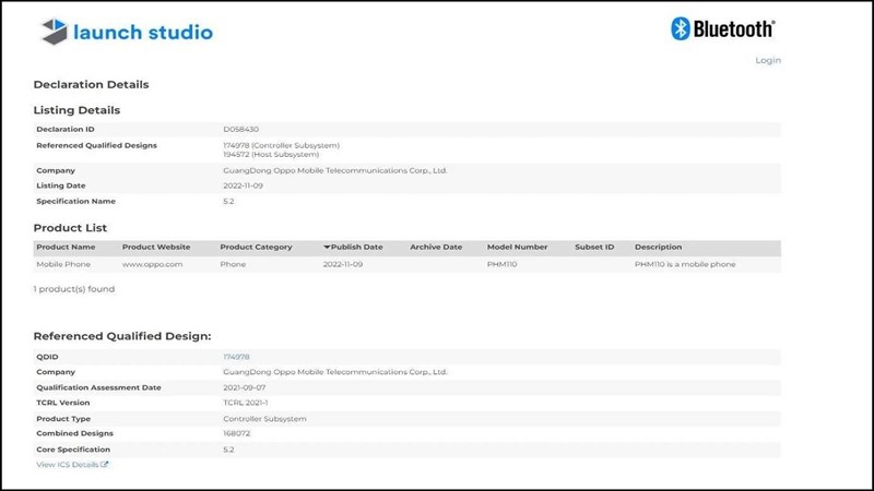 OPPO Reno9 vừa đạt được chứng nhận của Bluetooth SIG OPPO Reno9 vừa đạt được chứng nhận của Bluetooth SIG