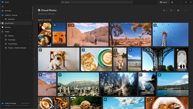 Hình ảnh giao diện iCloud trên Windows 11 Hình ảnh giao diện iCloud trên Windows 11