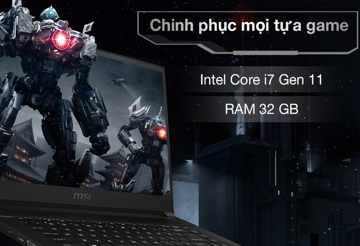 Laptop MSI Gaming GS66 Stealth 11UG i7 (219VN) vận hành bộ chip Intel thế hệ 11 hỗ trợ chinh phục mọi tựa game nổi tiếng