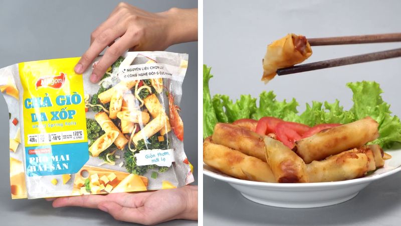 Chả giò da xốp phô mai hải sản M.Ngon