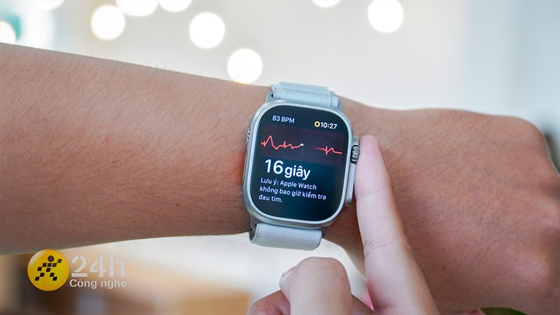 Cách đo điện tâm đồ với Apple Watch Ultra