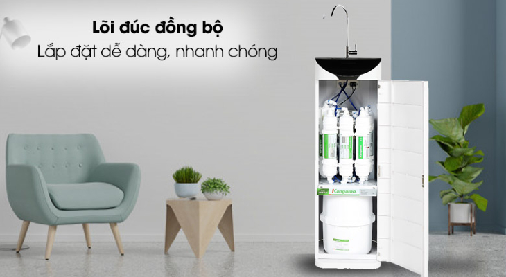 Máy lọc nước RO Hydrogen Kangaroo KG100ES1 5 lõi dễ dàng lắp đặt ở nhà Máy lọc nước RO Hydrogen Kangaroo KG100ES1 5 lõi dễ dàng lắp đặt ở nhà