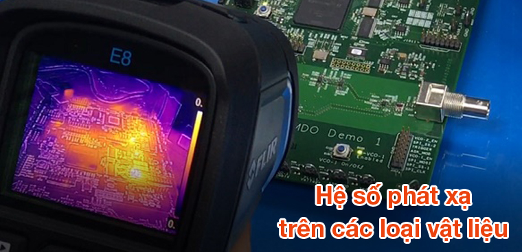 Hệ số phát xạ trên các loại vật liệu