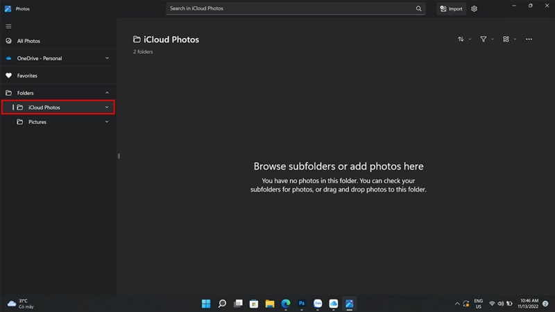 Cách tích hợp iCloud Photos trên Windows 11