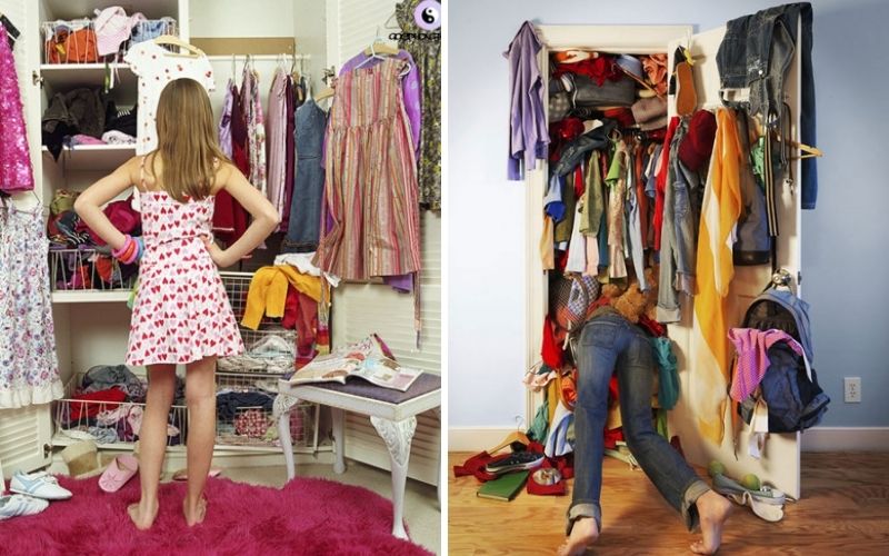 Treo quá nhiều đồ lên móc quần áo