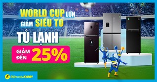 World Cup Lớn Giảm Siêu To: Tủ lạnh Samsung giảm giá đến 25%. Sắm ngay!