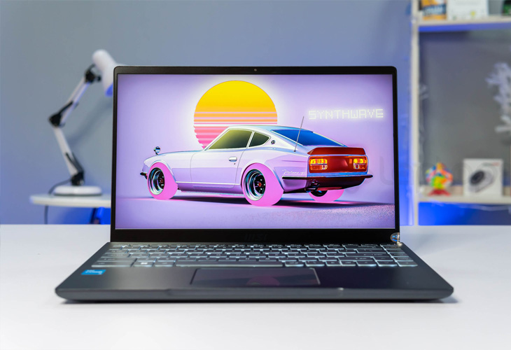 Dòng máy laptop MSI Modern 14 cho chất lượng hiển thị rõ nét, màu sắc rực rỡ với góc nhìn rộng
