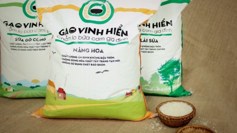 Gạo Nàng Hoa Vinh Hiển túi 10kg