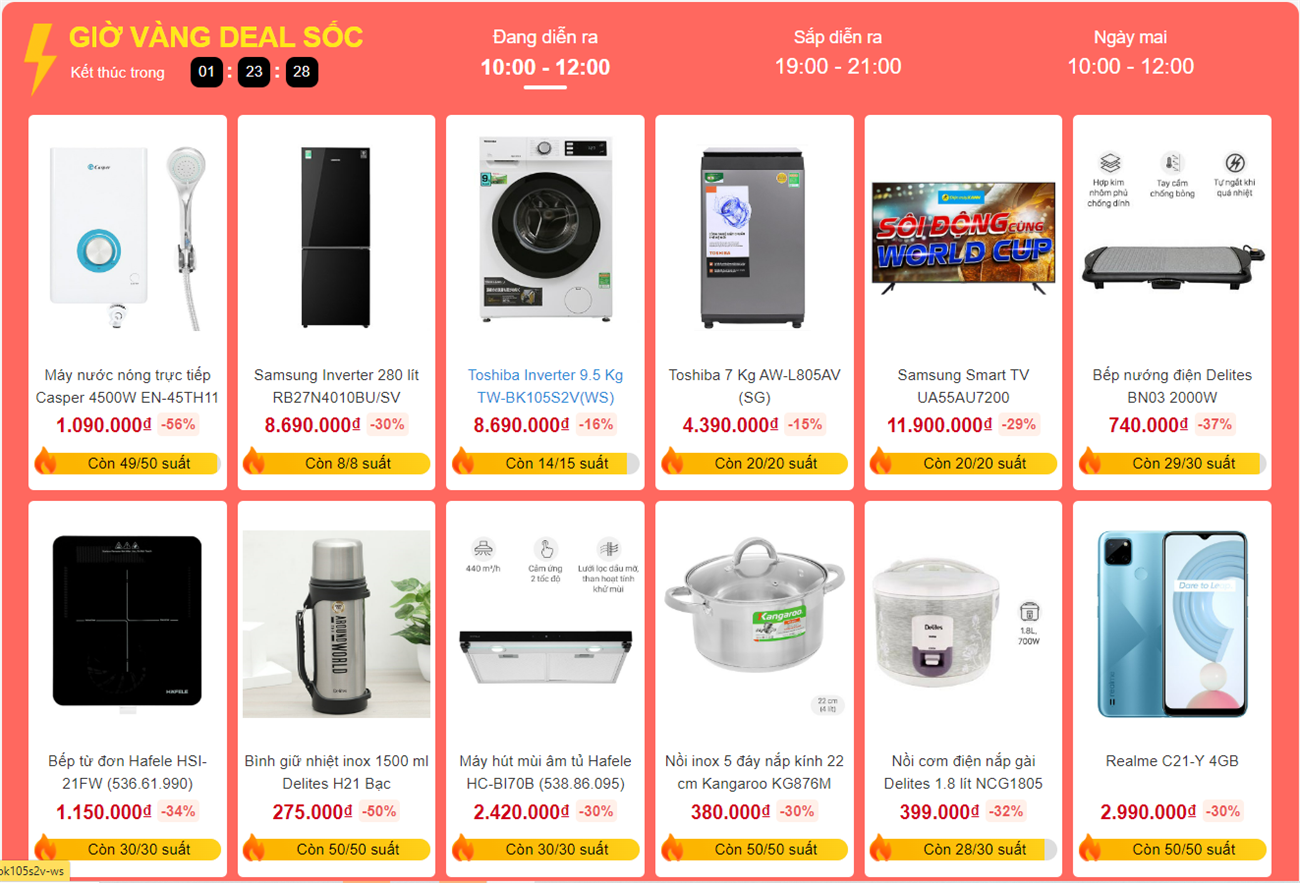 Flash Sale hàng ngày - Giá tốt ưu đãi KHỦNG chỉ có tại Điện máy XANH