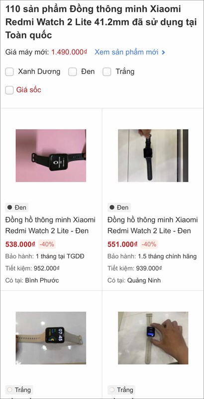 Smartwatch Xiaomi cũ dưới 1 triệu giảm sốc 40%, mua nhanh kẻo lỡ Smartwatch Xiaomi cũ dưới 1 triệu giảm sốc 40%, mua nhanh kẻo lỡ