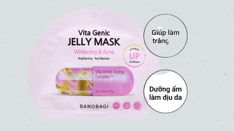 Bao bì, thiết kế của mặt nạ Banobagi Vita Genic Jelly Mask Dual Whitening & Acne