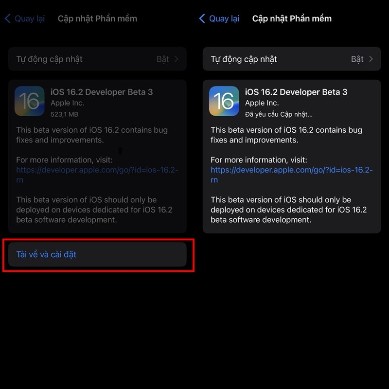 Cách cập nhật iOS 16.2 beta 3