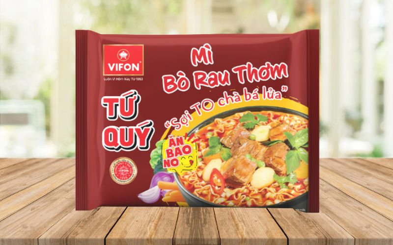 Mì Tứ Quý Vifon vị bò rau thơm