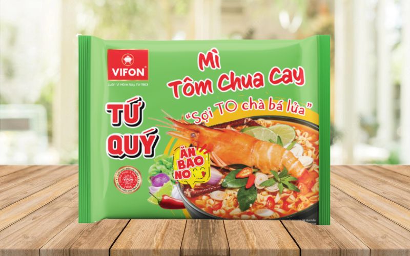 Mì Tứ Quý Vifon vị tôm chua cay