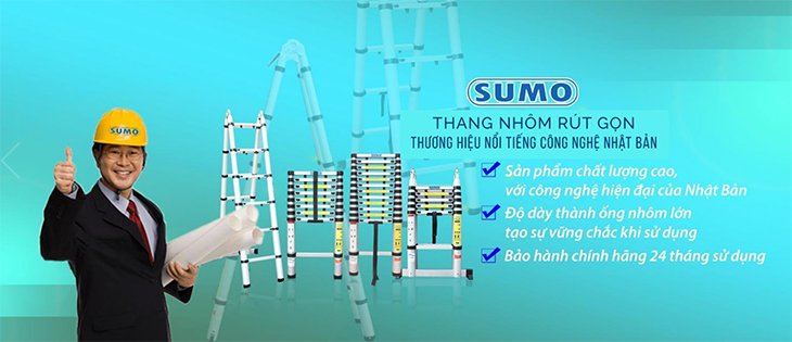 Thang nhôm Sumo đảm bảo chất lượng cao với công nghệ hàng đầu Nhật Bản