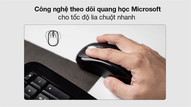 Di chuột nhanh chóng nhờ công nghệ theo dõi quang học Microsoft