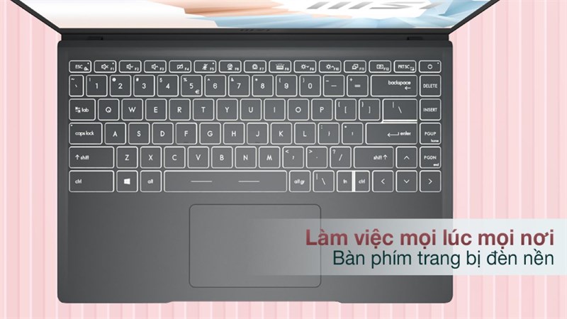 Bàn phím có trang bị đèn nền đặc sắc.