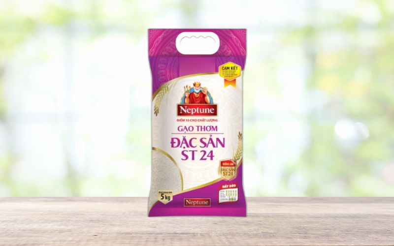 Gạo thơm Neptune ST24 túi 5kg