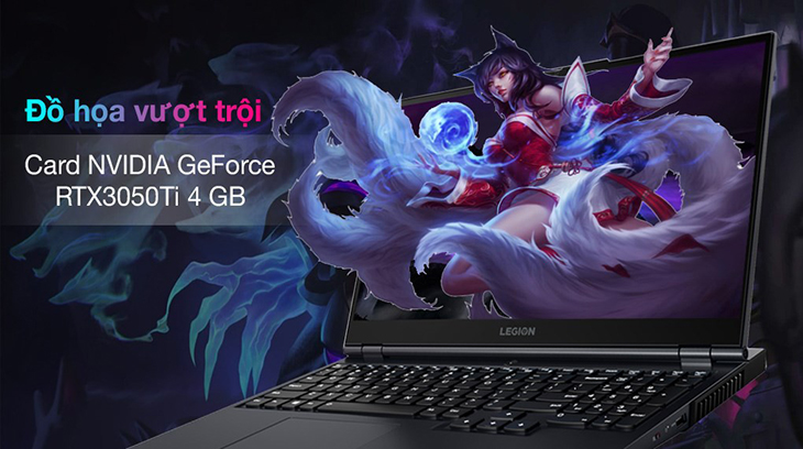 Laptop Lenovo Gaming Legion 5 được tích hợp card NVIDIA GeForce RTX3050Ti 4 GB