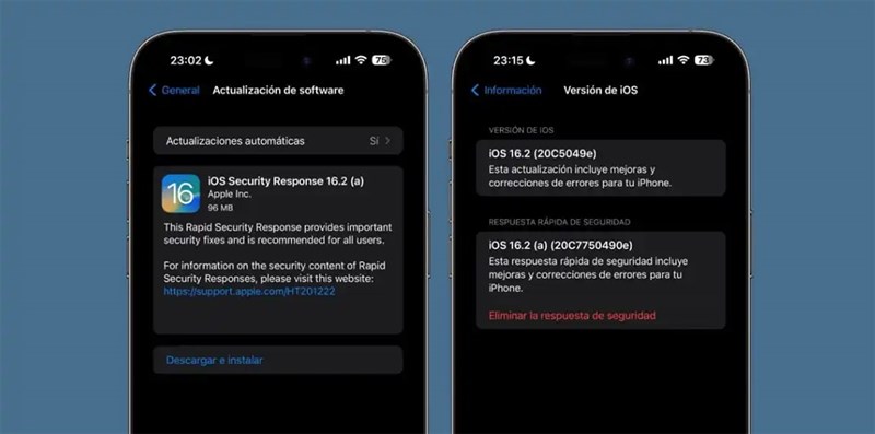 Hình ảnh bản cập nhật phản hồi nhanh