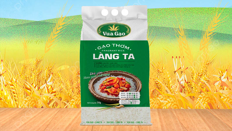  Gạo thơm Vua Gạo Phù Sa túi 5kg có giá khoảng 138.000đ/túi