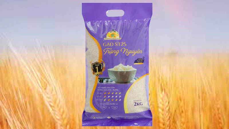 Gạo đặc sản Trạng Nguyên Vinh Hiển ST25 túi 2kg