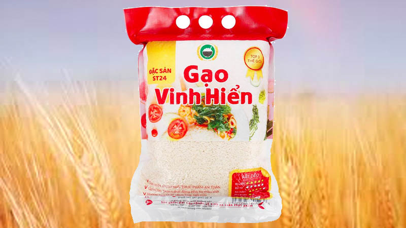 Gạo Vinh Hiển Đặc sản ST24 túi 2kg