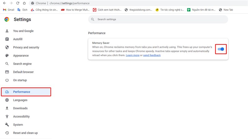 Cách sử dụng Memory Saver Cách sử dụng Memory Saver