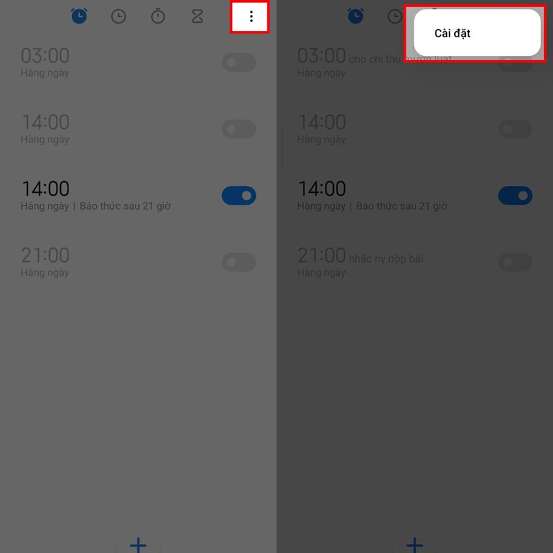 Cách chỉnh âm lượng báo thức