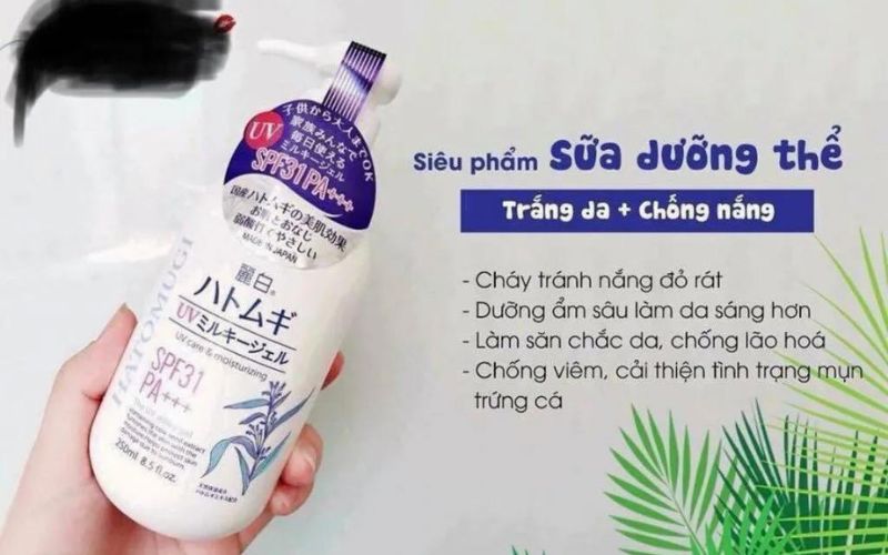 Thành phần của sữa dưỡng thể chống nắng Hatomugi