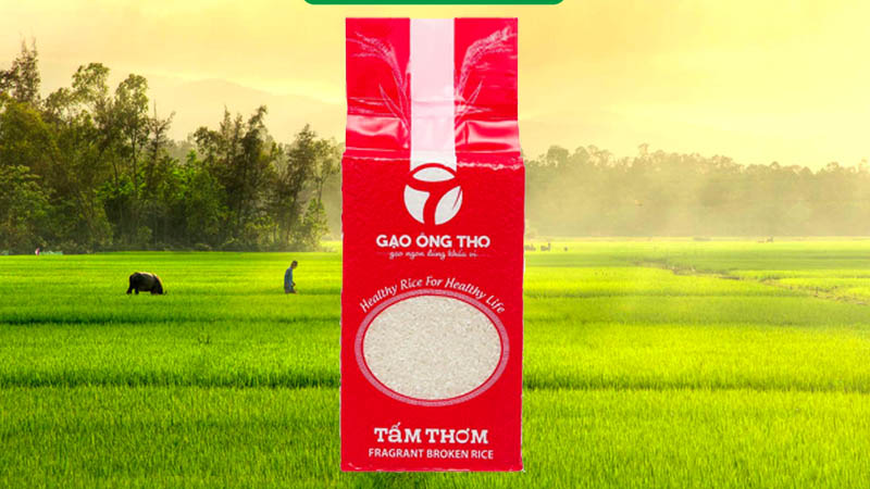Gạo tấm thơm Ông Thọ túi 1kg1kgGạo tấm thơm Ông Thọ túi 1kg