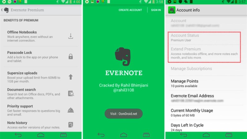 Evernote là ứng dụng quản lý thời gian sử dụng trên điện thoại.