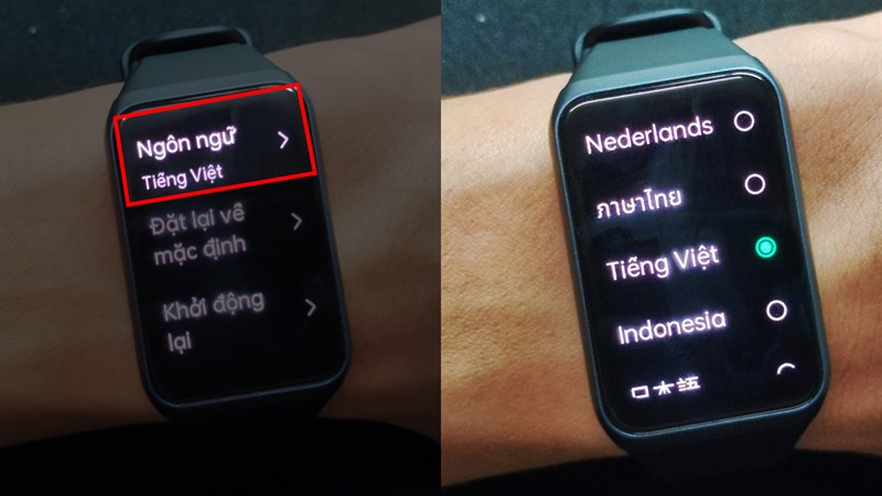 Cách chuyển đổi ngôn ngữ trên OPPO Band 2