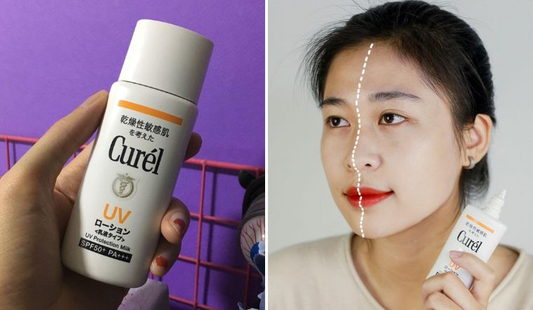 Review sữa chống nắng Curel UV Protection Face Milk SPF50