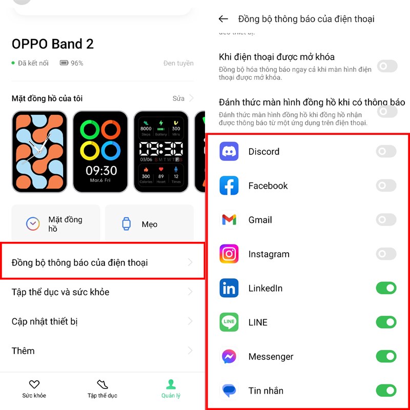 Cách chỉnh thông báo trên OPPO Band 2 Cách chỉnh thông báo trên OPPO Band 2