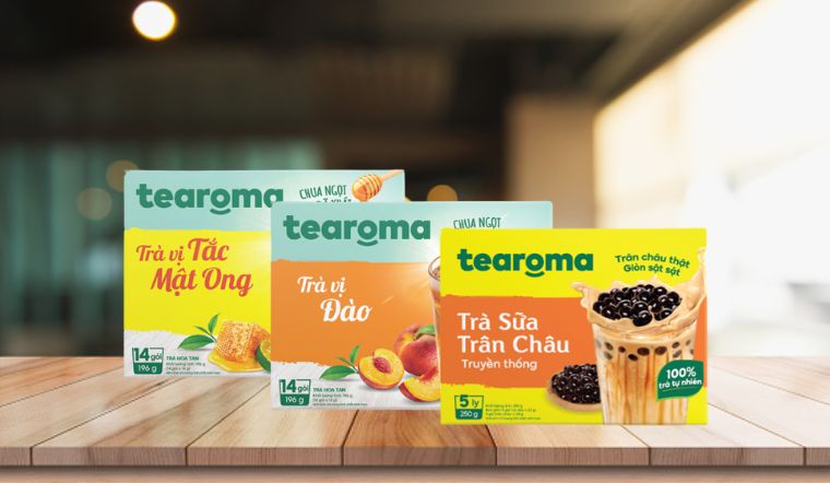 Giải khát cực đã cùng trà hòa tan Tearoma 