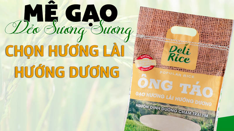 Gạo Ông Táo hương lài hướng dương Delifarm ST21 túi 5kg Gạo Ông Táo hương lài hướng dương Delifarm ST21 túi 5kg