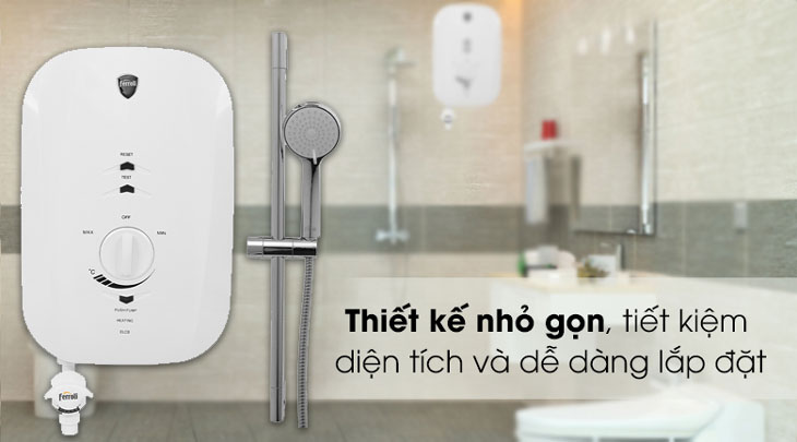 Máy nước nóng trực tiếp Ferroli 4500W MIDO-MSP 4.5S sở hữu thiết kế nhỏ gọn
