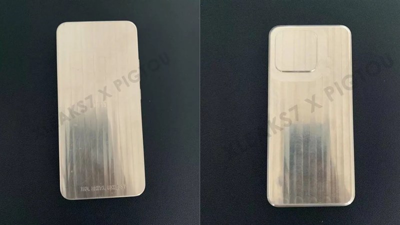 Hình ảnh mặt trước và sau cho thấy thiết kế khá vuông vức của Xiaomi 13