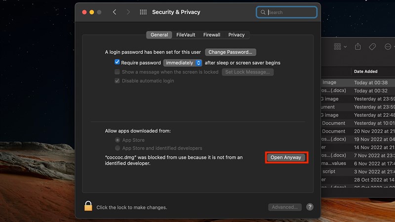 Cấp phép mở ứng dụng