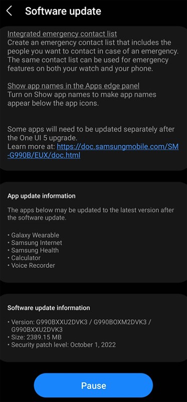 Galaxy S21 FE hiện đã có bản cập nhật One UI 5.0, bạn đã nhận được chưa?